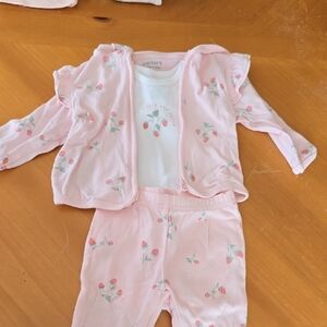 Carter's Light Pink Floral Pajama Set